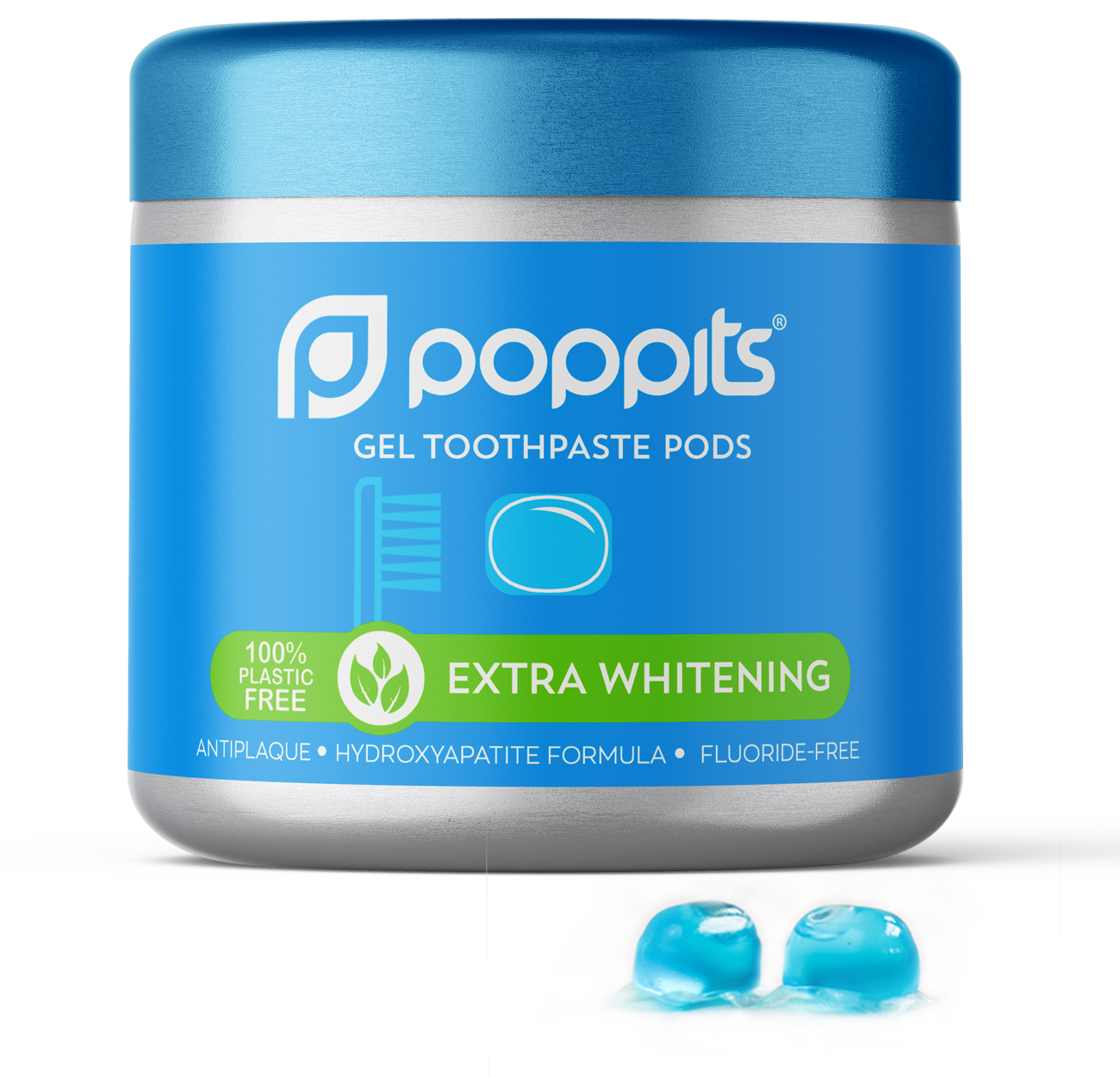 Poppits gel toothpaste pods